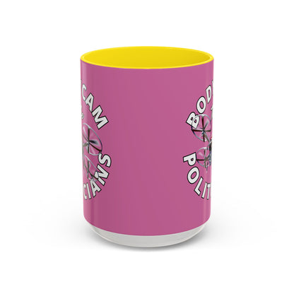 Bodycam the Politicians Drone Pink Accent Mug by theGreenDragonTavern.shop
