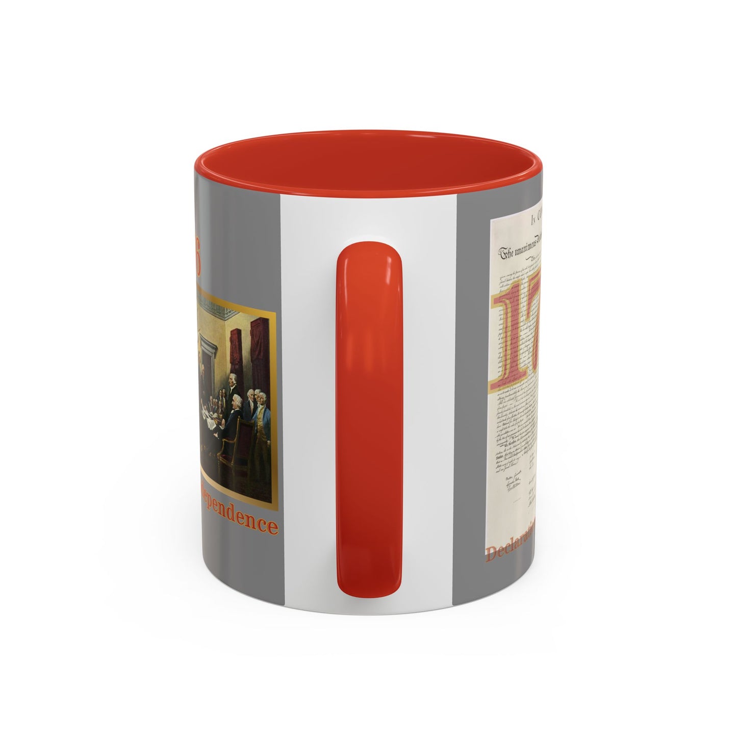 Declaration of Independence Grey Accent Mug by theGreenDragonTavern.shop