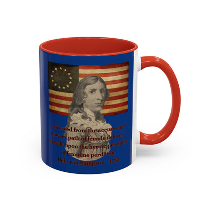 Deborah Sampson, America's Mulan Dark Blue Accent Mug by theGreenDragonTavern.shop