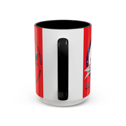 DNASM 2-sided, Founding & Student Art Red Accent Mug by theGreenDragonTavern.shop