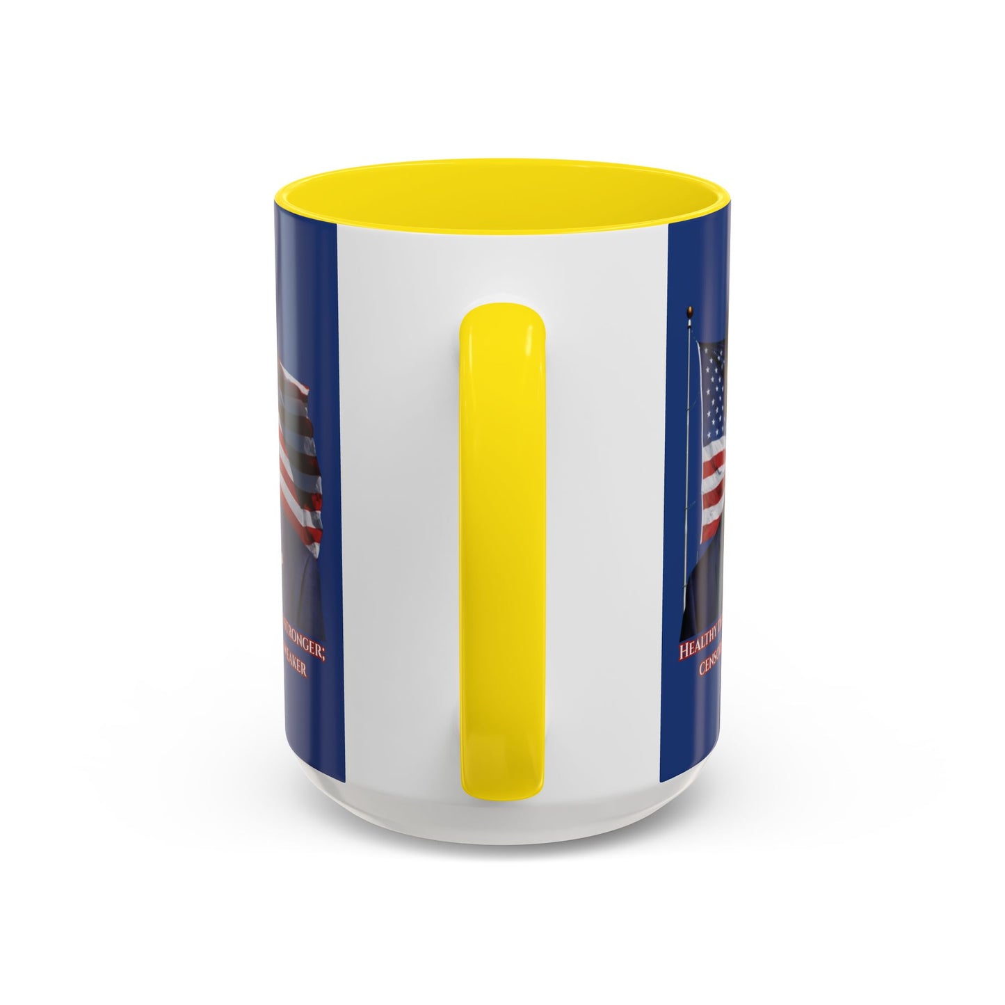 Charlie Kirk, Healthy Debate Blue Accent Mug by theGreenDragonTavern.shop