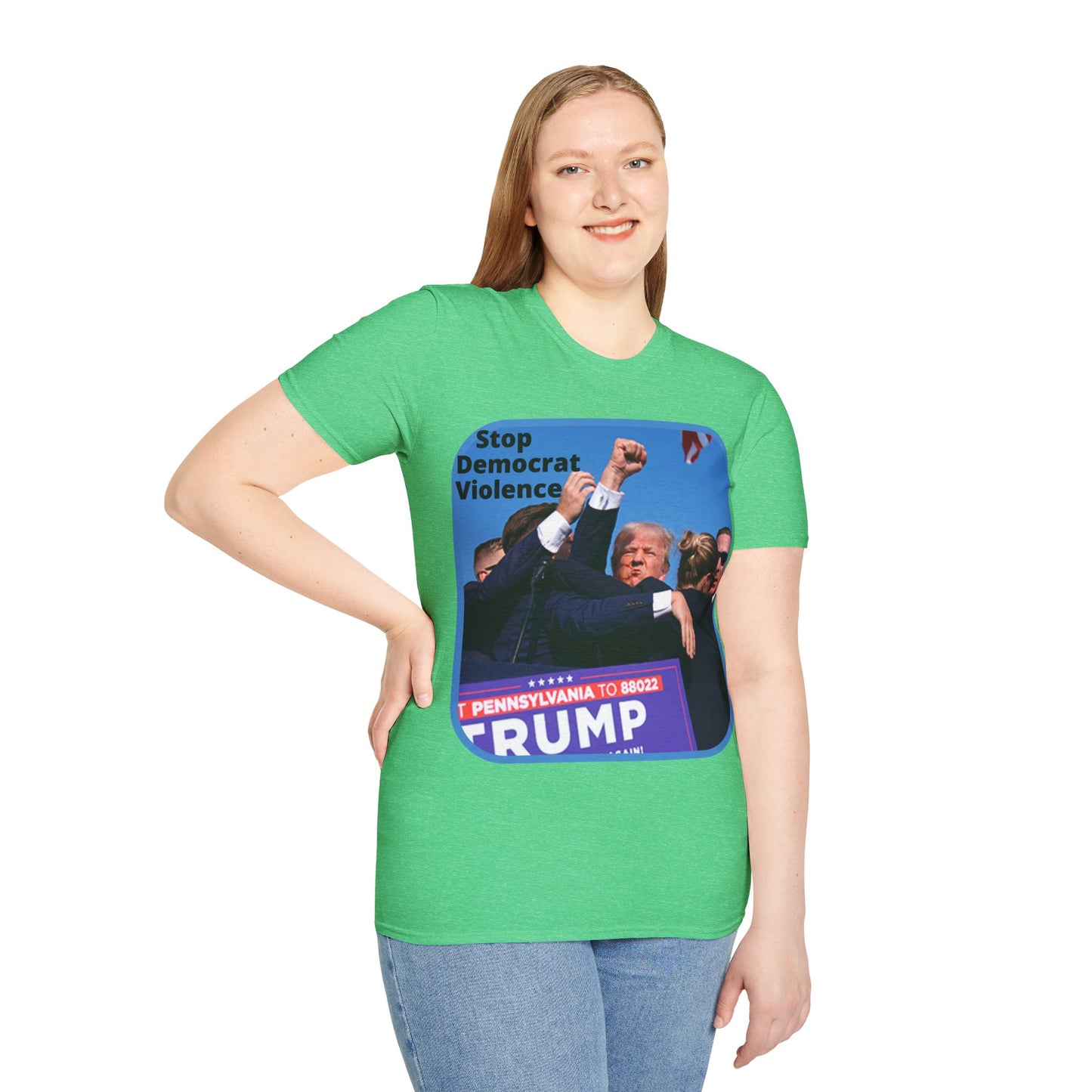 Stop Democrat Violence Dark colors Unisex T-Shirt by theGreenDragonTavern.shop