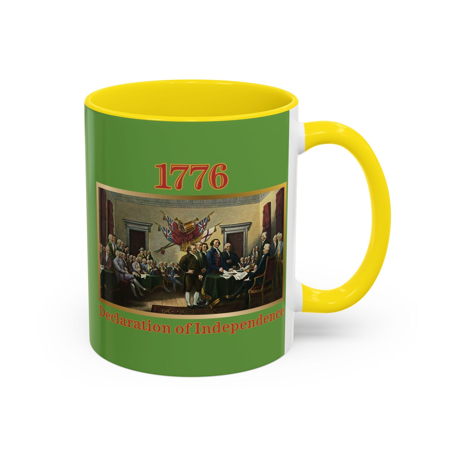 Declaration of Independence Green Accent Mug by theGreenDragonTavern.shop