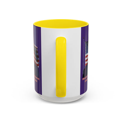 Charlie Kirk, Healthy Debate Purple Accent Mug by theGreenDragonTavern.shop