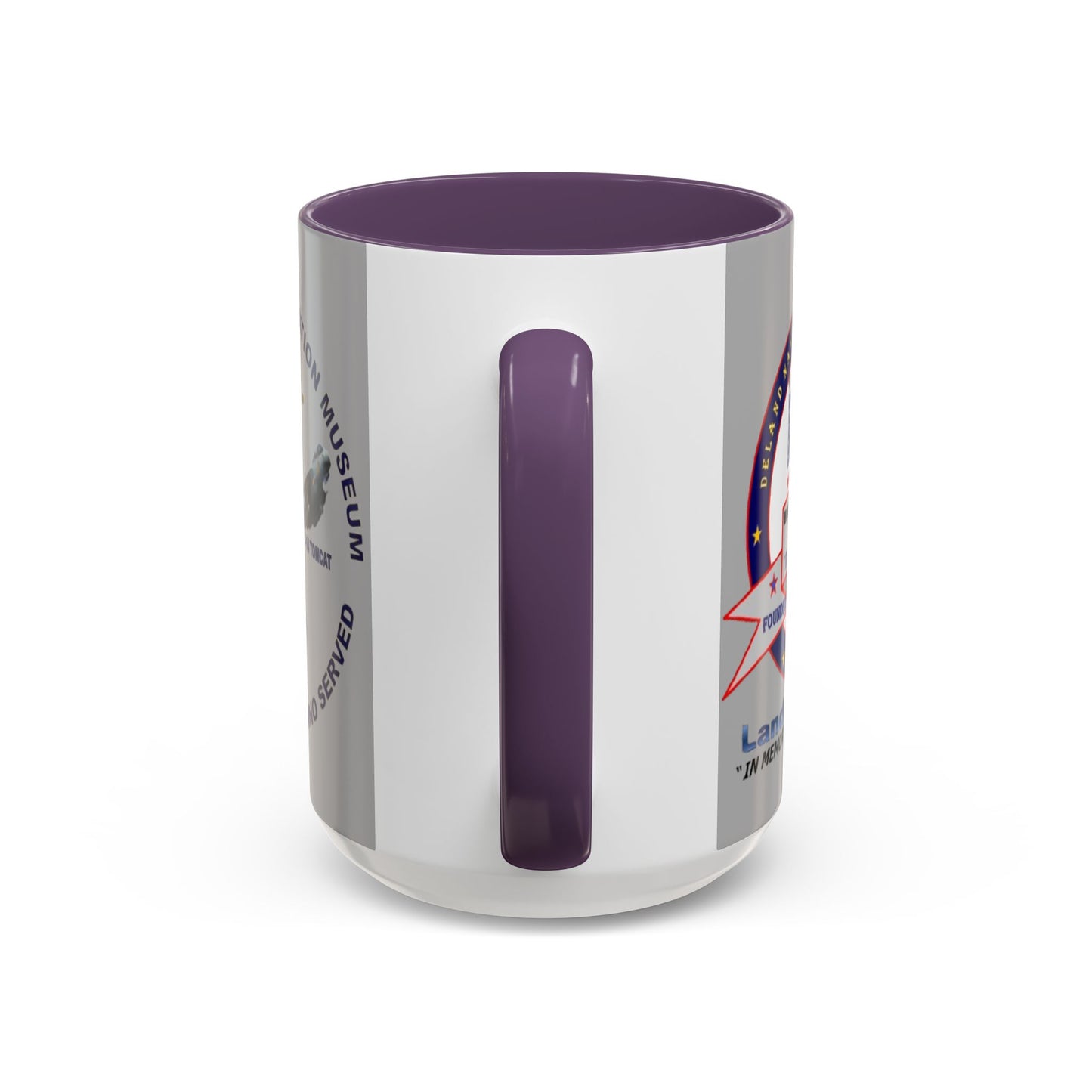 DNASM 2-sided, Founding & Student Art Light Grey Accent Mug by theGreenDragonTavern.shop