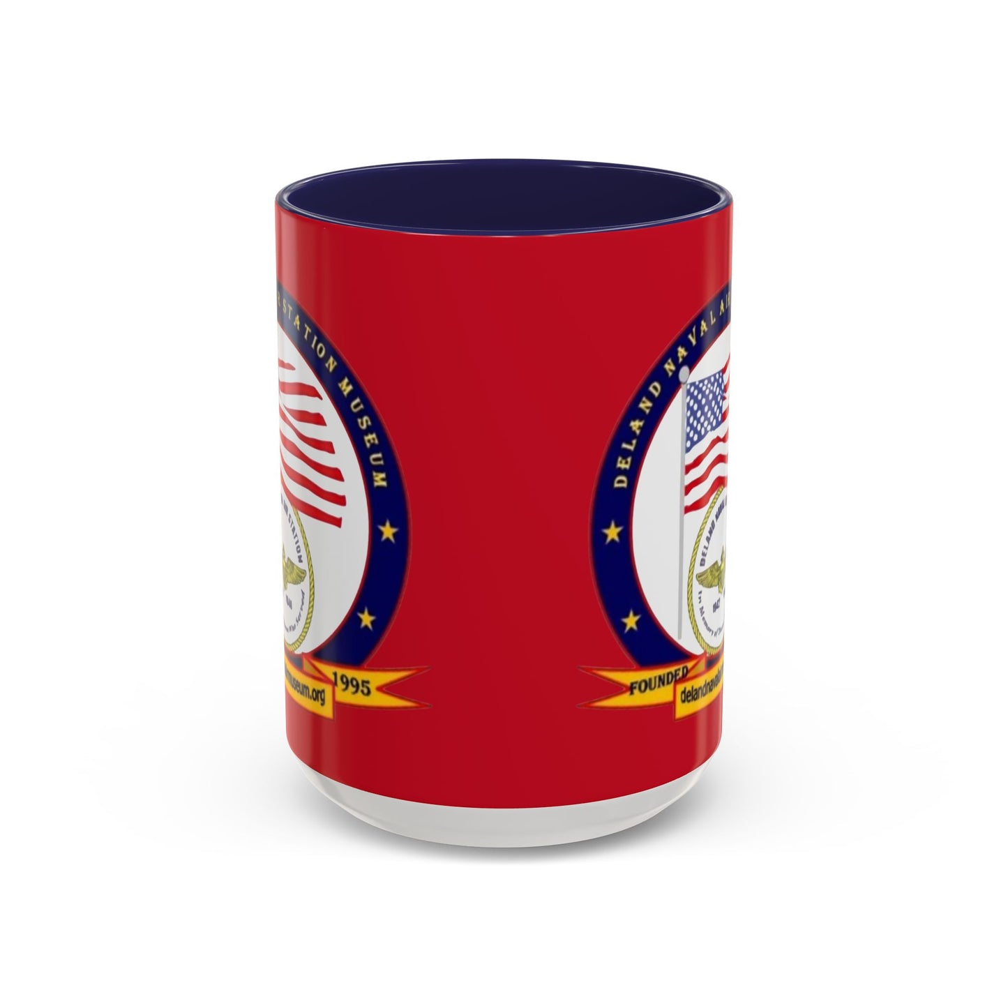 DeLand Naval Air Station Museum Red Accent Mug by theGreenDragonTavern.shop