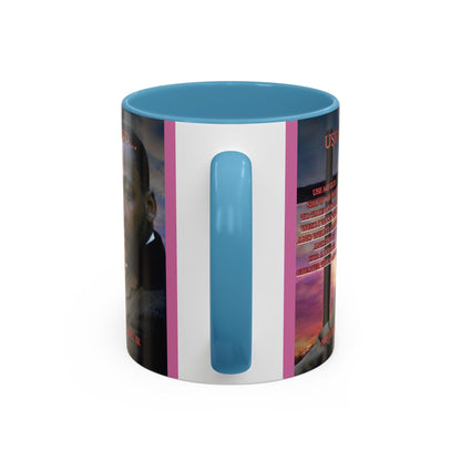 Use Me God, MLK Jr Pink Accent Mug by theGreenDragonTavern.shop