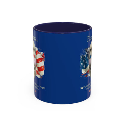 Ronald Reagan Freedom Vendetta Blue Accent Mug by theGreenDragonTavern.shop