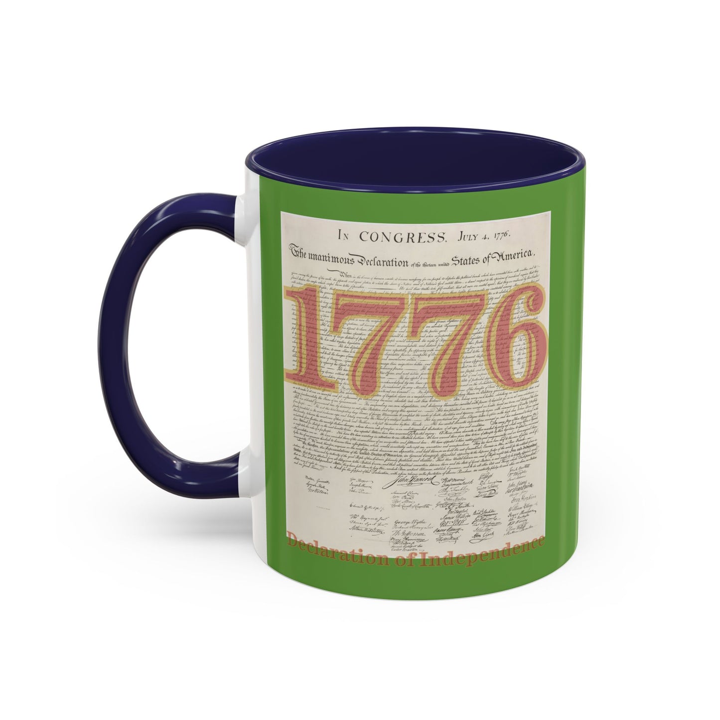 Declaration of Independence Green Accent Mug by theGreenDragonTavern.shop