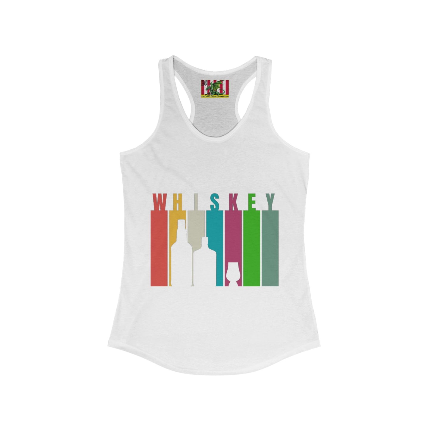 Whiskey spelled with an 'e' Women's Racerback Tank Top by theGreenDragonTavern.shop