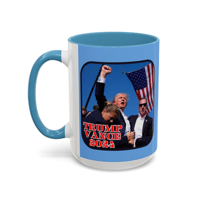 Trump and Vance 2024 Accent Mug by theGreenDragonTavern.shop