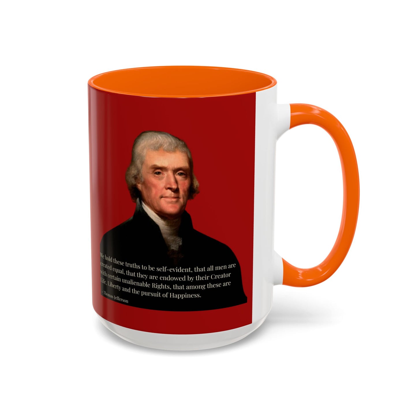 We hold these truths to be self-evident Red Accent Mug by theGreenDragonTavern.shop