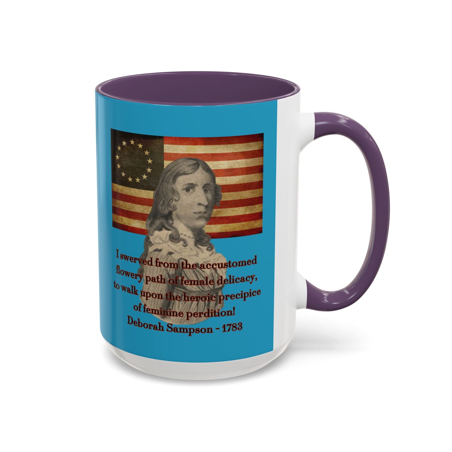 Deborah Sampson, America's Mulan Turquoise Accent Mug by theGreenDragonTavern.shop
