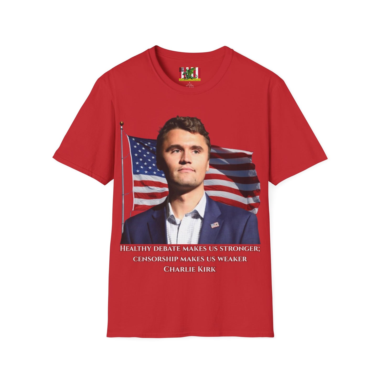 Charlie Kirk, Healthy Debate Light colors Unisex T-Shirt by theGreenDragonTavern.shop