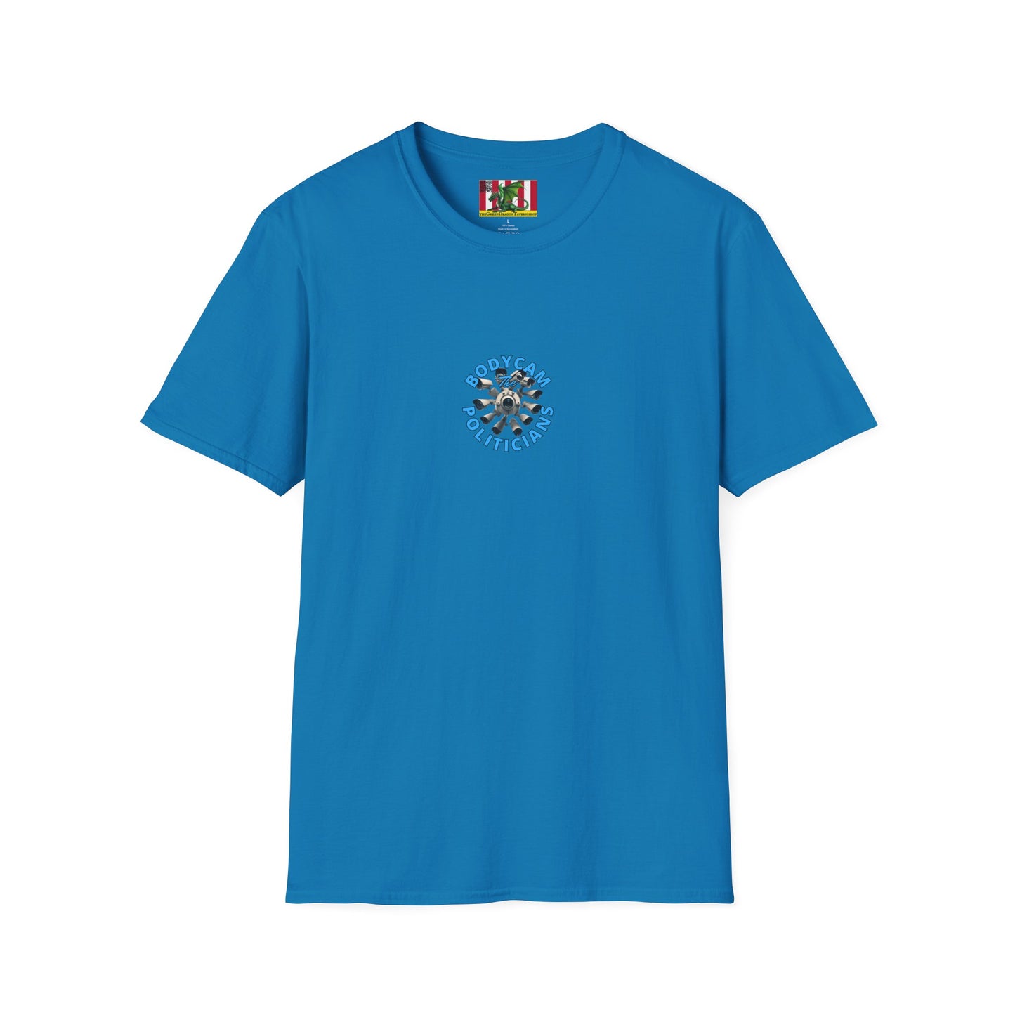 2-sided, Bodycam the Politicians Cameras Dark colors Unisex T-Shirt by theGreenDragonTavern.shop