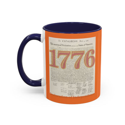 Declaration of Independence Orange Accent Mug by theGreenDragonTavern.shop