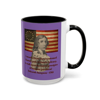 Deborah Sampson, America's Mulan Light Purple Accent Mug by theGreenDragonTavern.shop