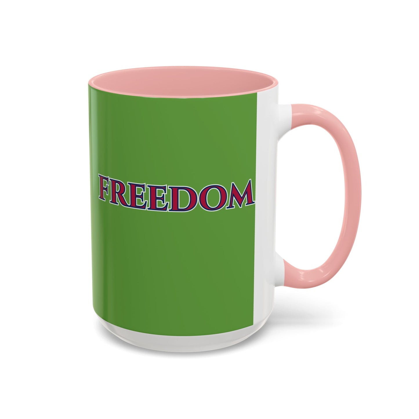 Freedom, Green Accent Mug by theGreenDragonTavern.shop