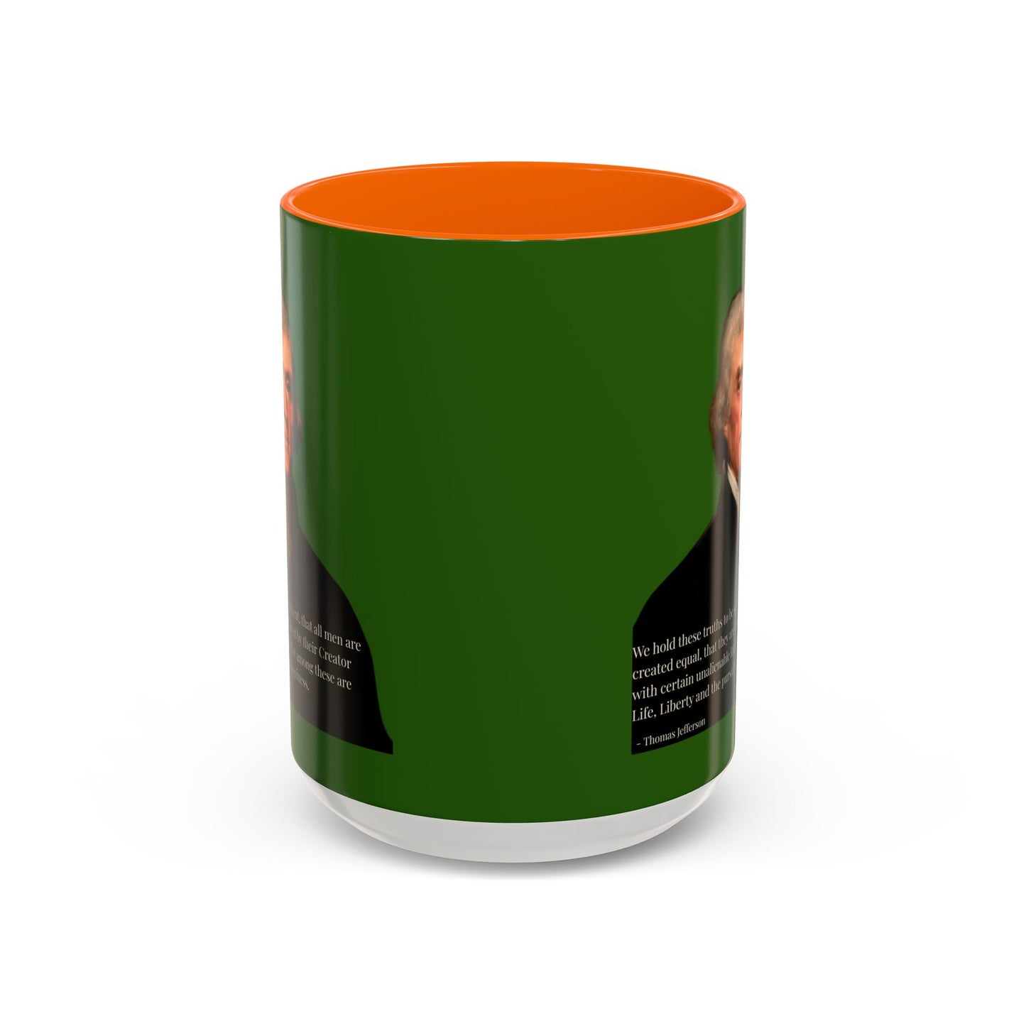 We hold these truths to be self-evident Dark Green Accent Mug by theGreenDragonTavern.shop
