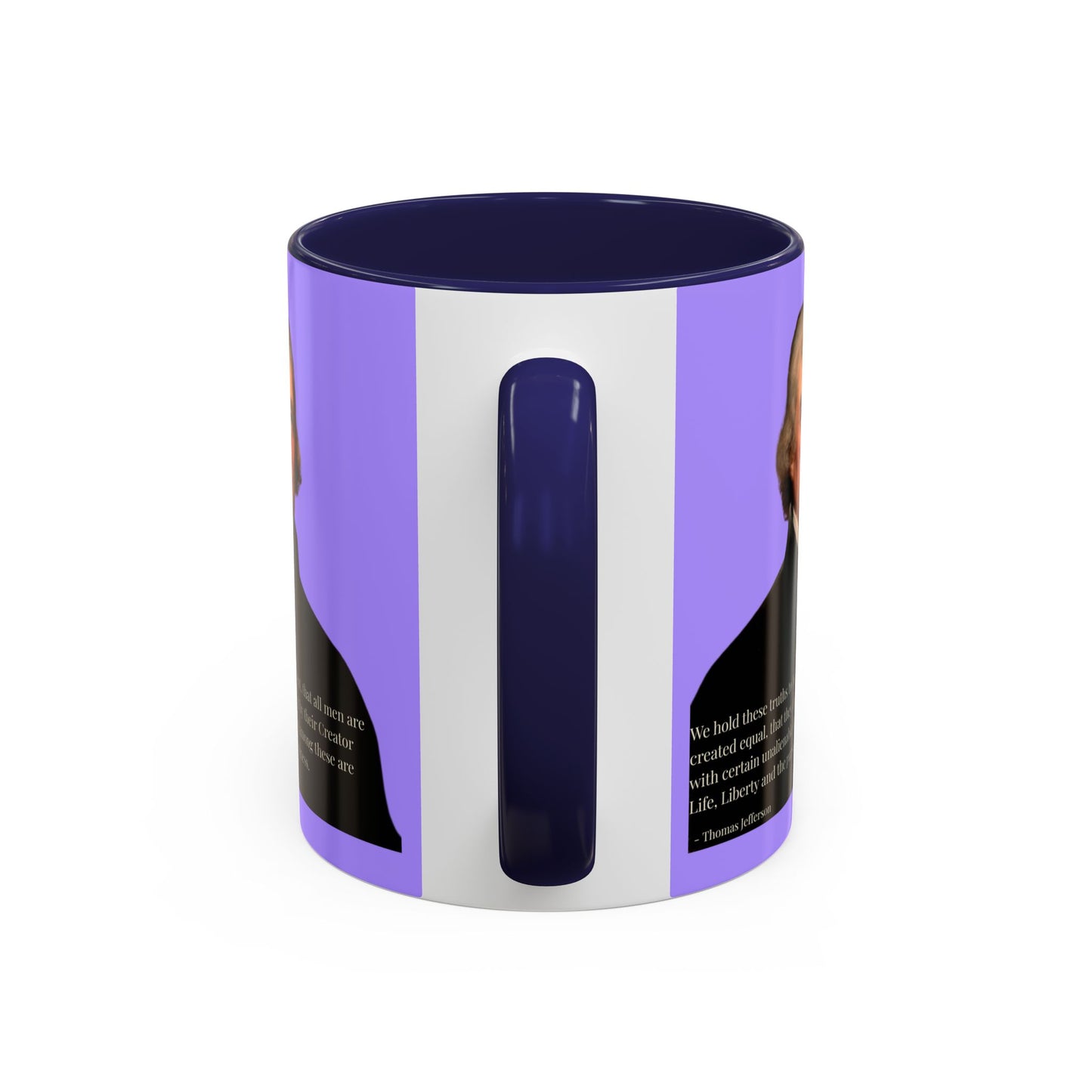 We hold these truths to be self-evident Light Purple Accent Mug by theGreenDragonTavern.shop