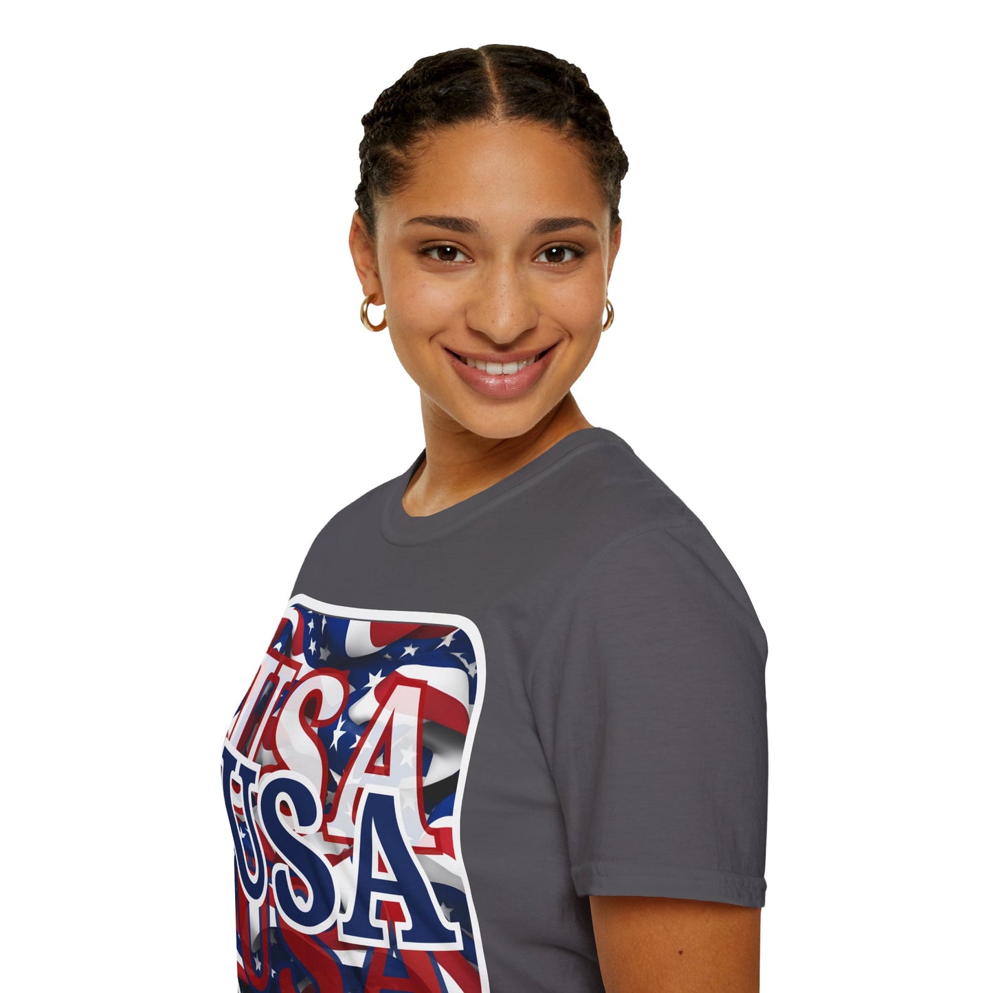 Red White and BLUE USA Patriot Dark colors Unisex T-Shirt by theGreenDragonTavern.shop