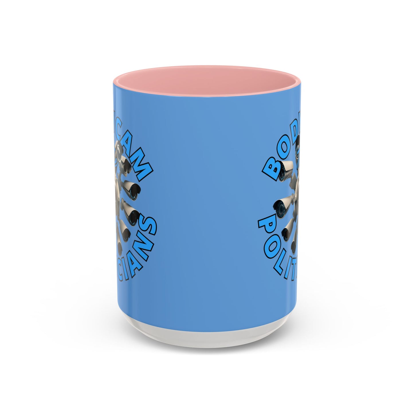 Bodycam the Politicians Cameras Blue Accent Mug by theGreenDragonTavern.shop
