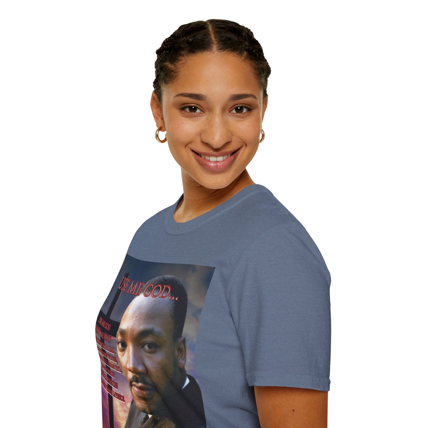Use Me God, MLK Jr Dark colors Unisex T-Shirt by theGreenDragonTavern.shop