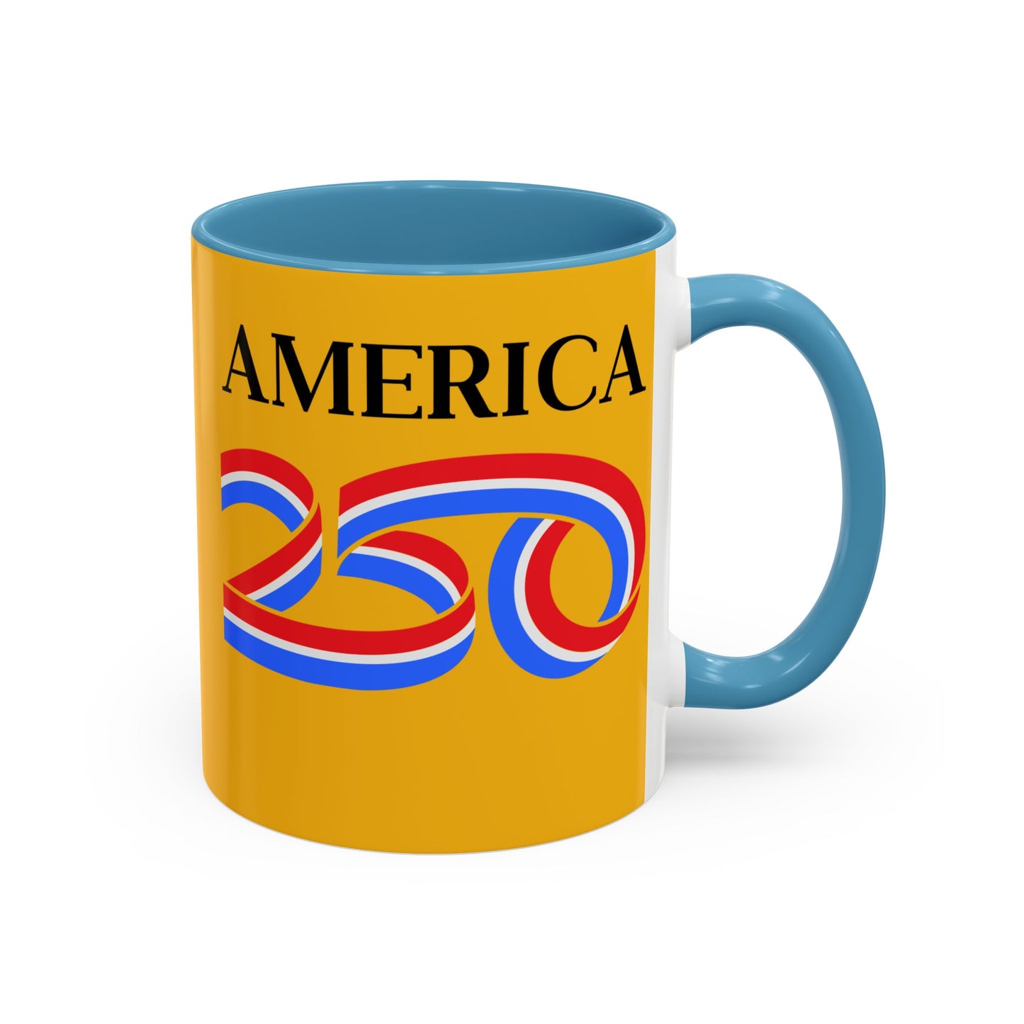 America 250 Yellow Accent Mug by theGreenDragonTavern.shop