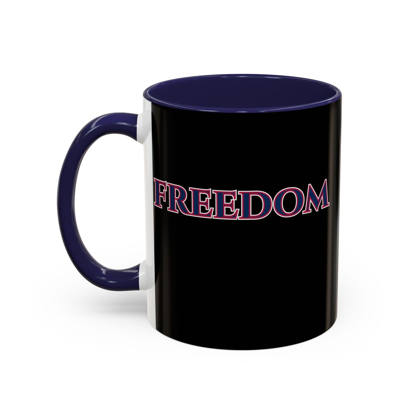 Freedom, Black Accent Mug by theGreenDragonTavern.shop