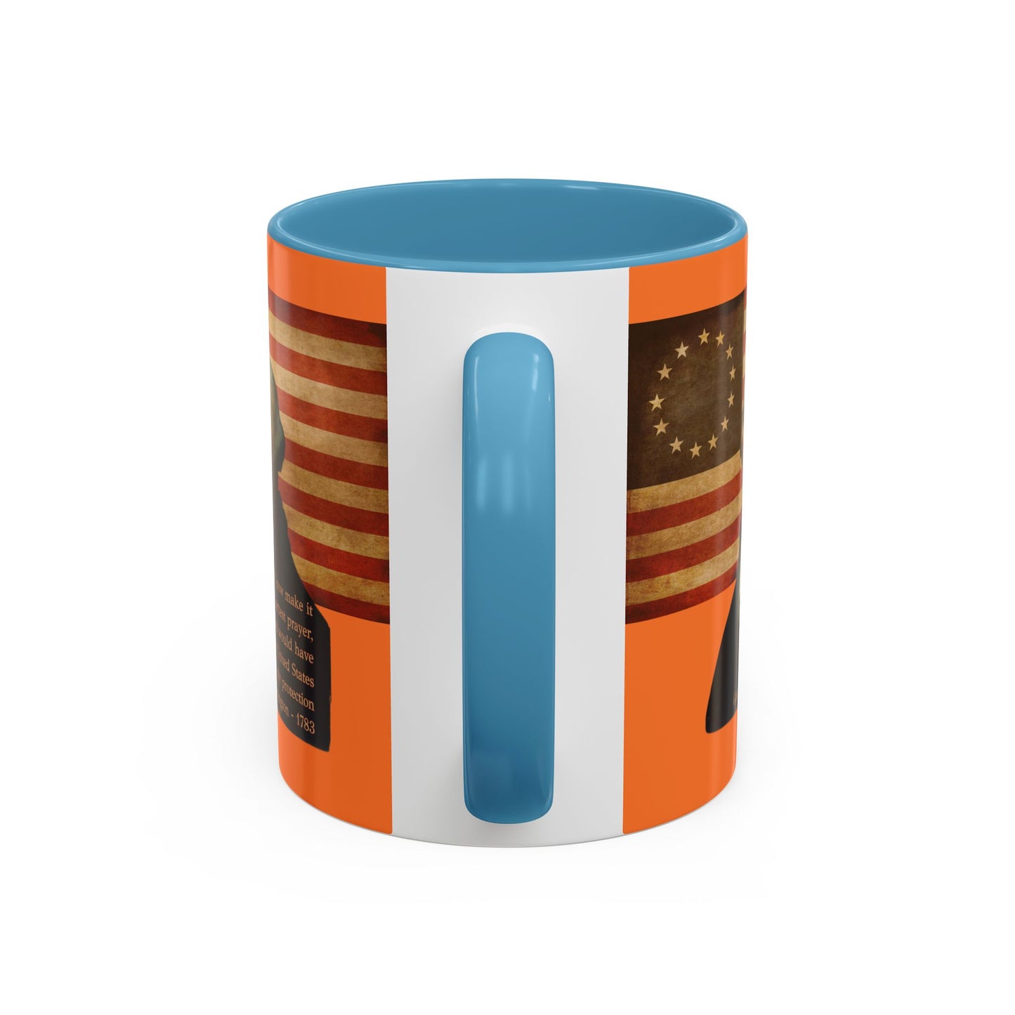 Washington's Earnest Prayer Orange Accent Mug by theGreenDragonTavern.shop