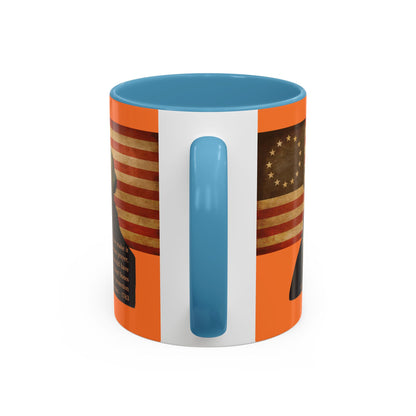 Washington's Earnest Prayer Orange Accent Mug by theGreenDragonTavern.shop