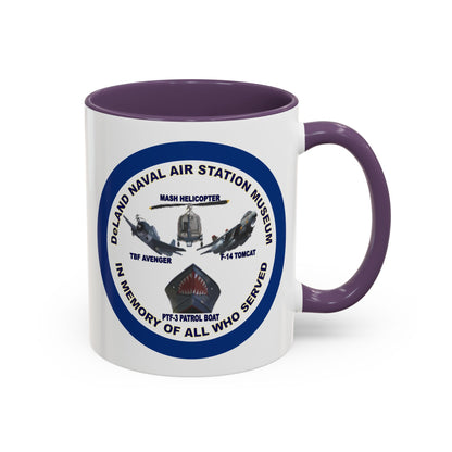 DNASM Student Art Navy Frame White Accent Mug by theGreenDragonTavern.shop