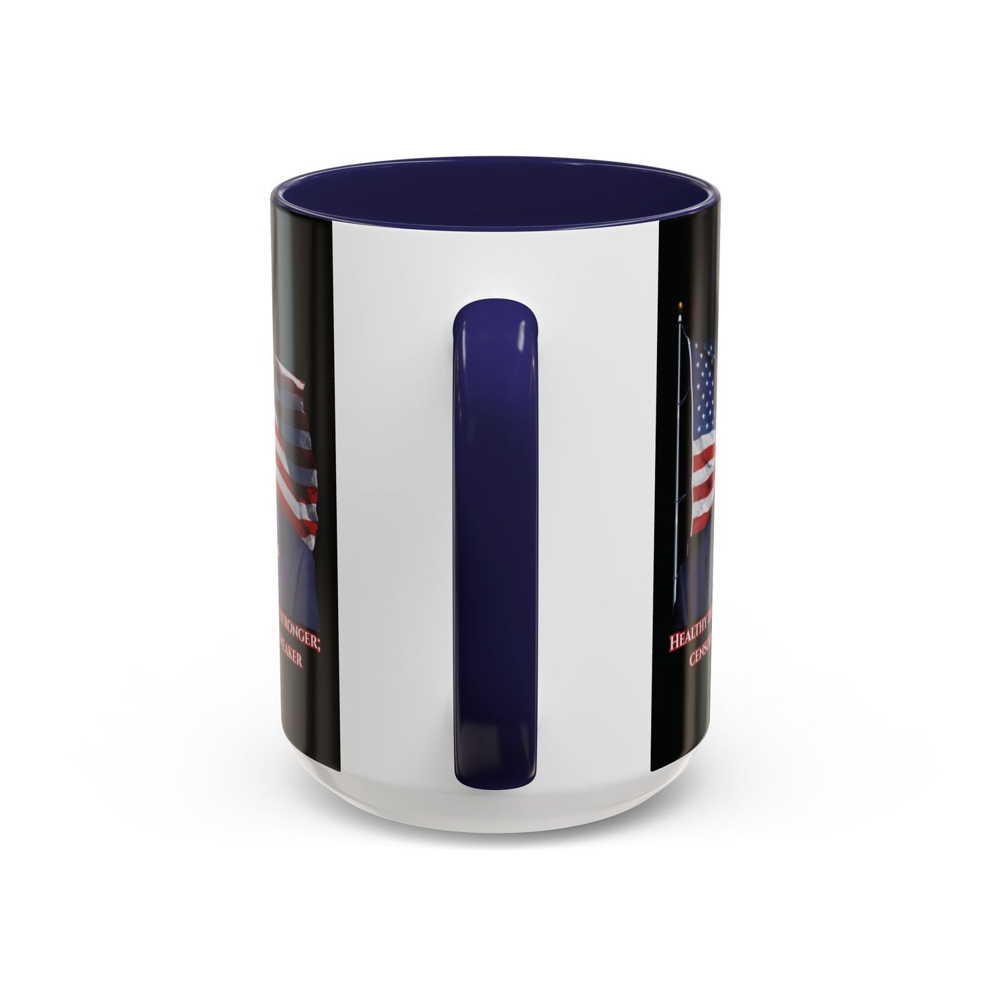 Charlie Kirk, Healthy Debate Black Accent Mug by theGreenDragonTavern.shop