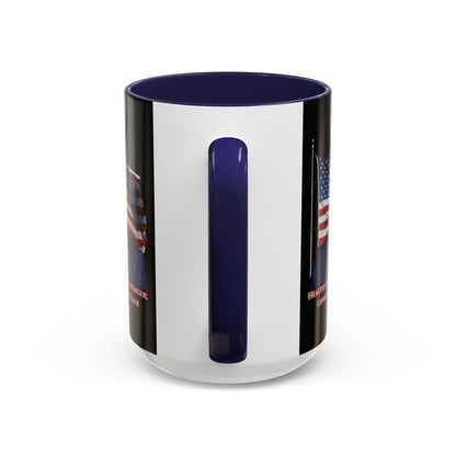 Charlie Kirk, Healthy Debate Black Accent Mug by theGreenDragonTavern.shop