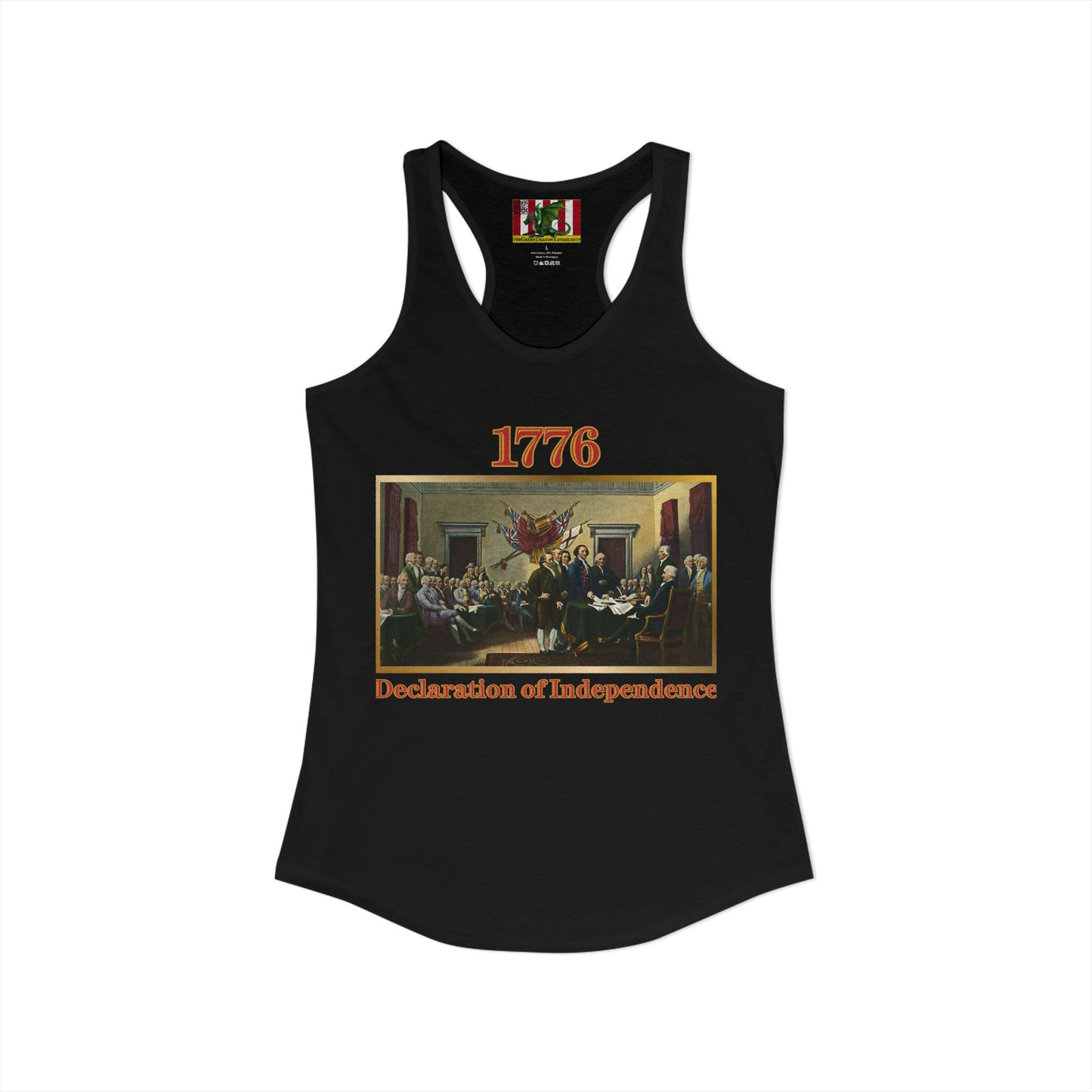 Declaration of Independence Women's Racerback Tank Top by theGreenDragonTavern.shop