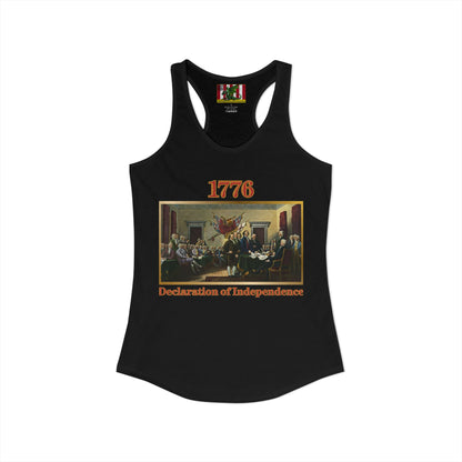 Declaration of Independence Women's Racerback Tank Top by theGreenDragonTavern.shop