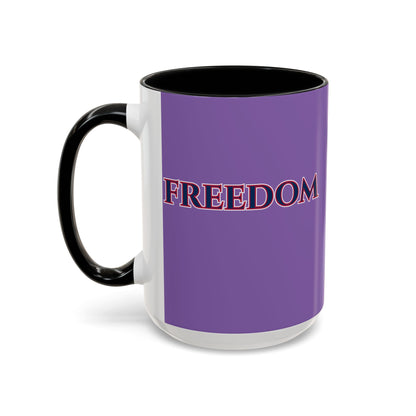 Freedom, Light Purple Accent Mug by theGreenDragonTavern.shop