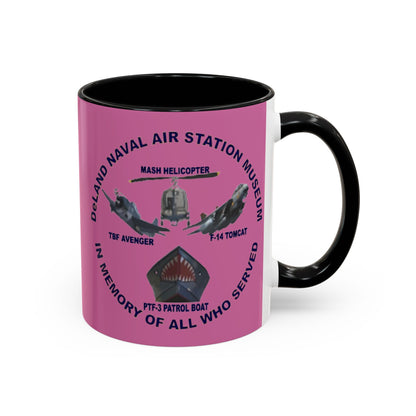 DNASM 2-sided, Founding & Student Art Pink Accent Mug by theGreenDragonTavern.shop