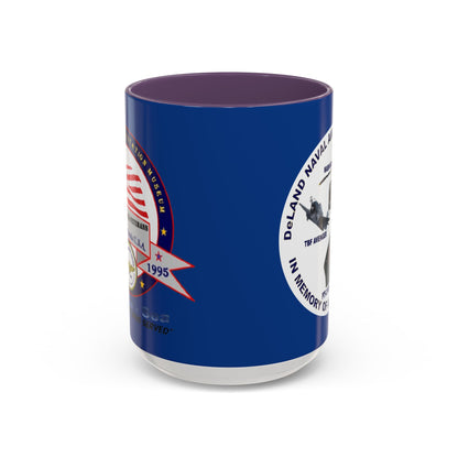 DNASM 2-sided, Founding & Student Art w/WhiteBG Dark Blue Accent Mug by theGreenDragonTavern.shop