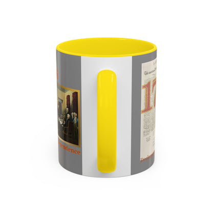 Declaration of Independence Grey Accent Mug by theGreenDragonTavern.shop