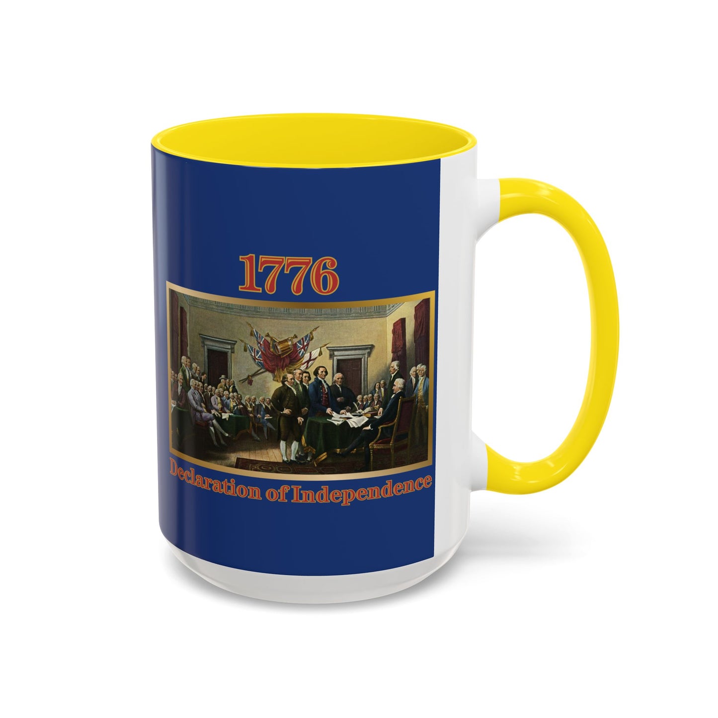 Declaration of Independence Dark Blue Accent Mug by theGreenDragonTavern.shop