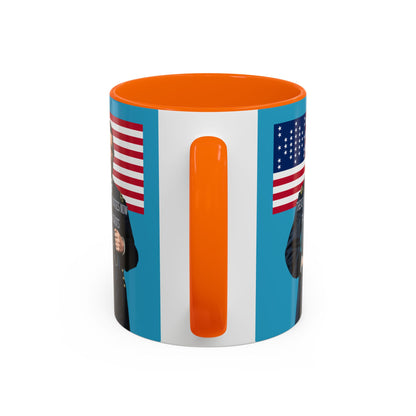 "Traitors and Patriots" Ulysses Grant Turquoise Accent Mug by theGreenDragonTavern.shop
