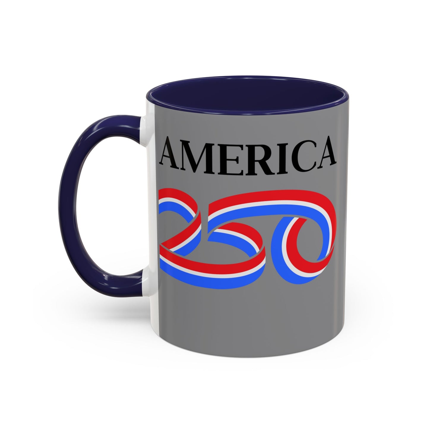 America 250 Grey Accent Mug by theGreenDragonTavern.shop