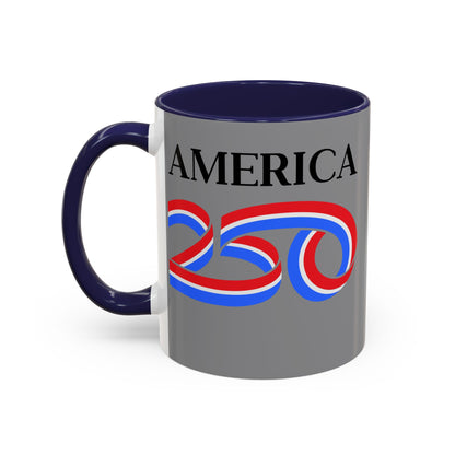 America 250 Grey Accent Mug by theGreenDragonTavern.shop