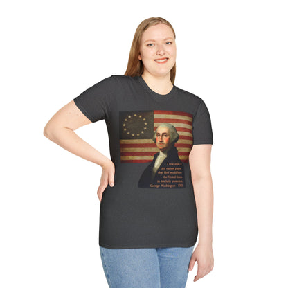 Washington's Earnest Prayer Dark colors Unisex T-Shirt by theGreenDragonTavern.shop