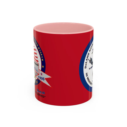DNASM 2-sided, Founding & Student Art w/Navy Ring Red Accent Mug by theGreenDragonTavern.shop