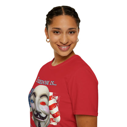 Ronald Reagan Freedom Vendetta Light colors Unisex T-Shirt by theGreenDragonTavern.shop