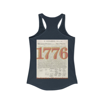 Declaration of Independence Women's Racerback Tank Top by theGreenDragonTavern.shop