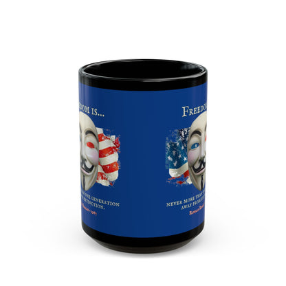 Ronald Reagan Freedom Vendetta Blue Mug by theGreenDragonTavern.shop