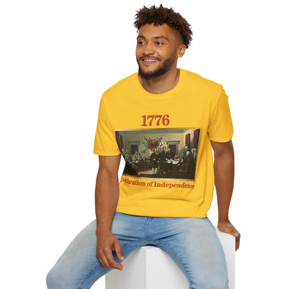 Declaration of Independence Light colors Unisex T-Shirt by theGreenDragonTavern.shop